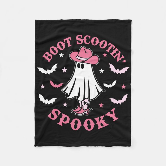 Boot Boogie Scootin Women Girl Halloween Fleecedecke (Vorderseite)