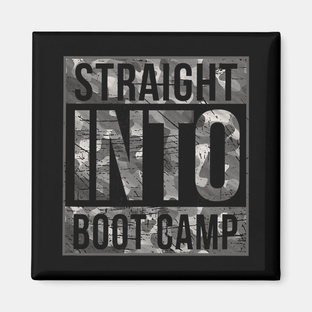 Boot Camp Basic Training Shirt For New Military Re Magnet (Vorne)