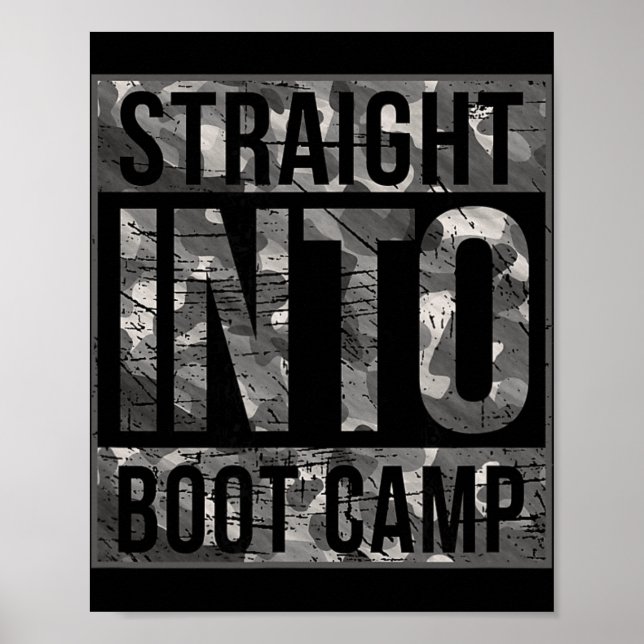 Boot Camp Basic Training Shirt For New Military Re Poster (Vorne)