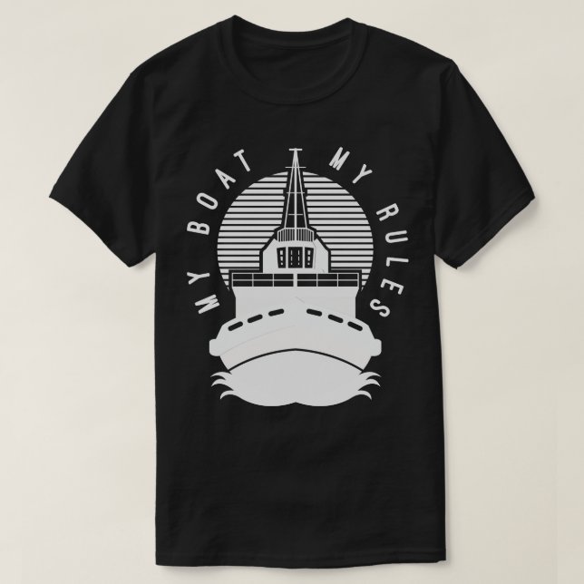 Boot Captain Gift T-Shirt (Design vorne)