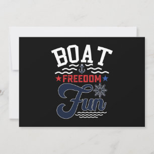 Boot Freiheit Spaß 4. Juli Boater  Einladung