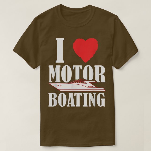 Boot I Liebe Motorbootflieger Funny Boat Ca T-Shirt (Design vorne)