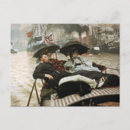 Boot im Hafen Postkarte