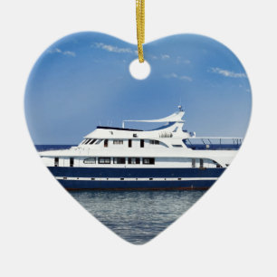 Boot im Meer Keramik Ornament