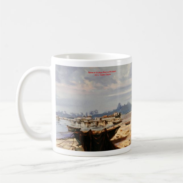 Boot im Strand/Boat on the beach Kaffeetasse (Links)