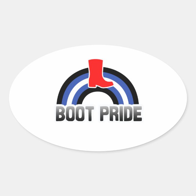 Boot Pride Ovaler Aufkleber (Vorderseite)