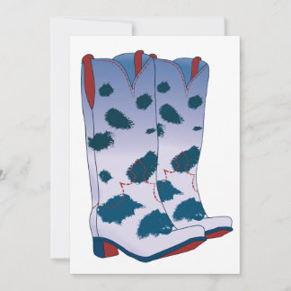 Boot Scoot Grußkarte (blau) Karte