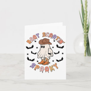 Boot Scoot Spooky Funny Western Halloween Cowboy G Karte