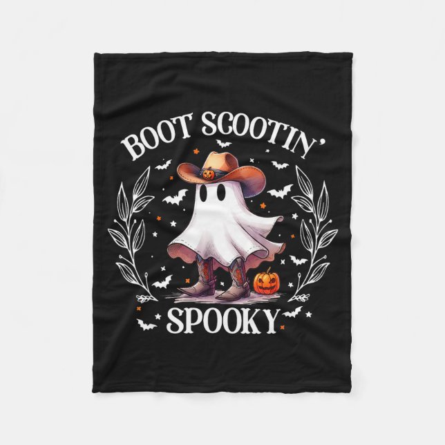 Boot Scootin Soky Retro Western Funny Halloween Cu Fleecedecke (Vorderseite)