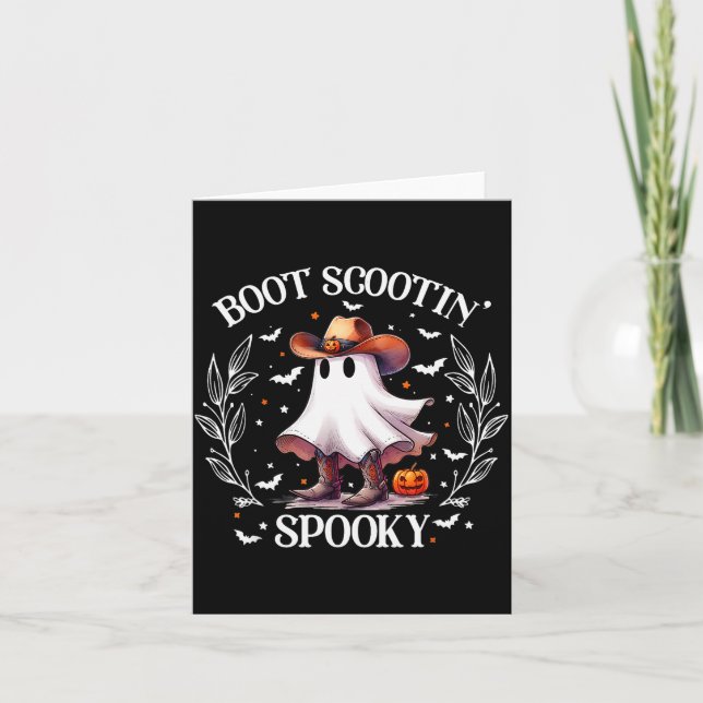 Boot Scootin Soky Retro Western Funny Halloween Cu Karte (Vorderseite)