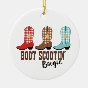 Boot Scooting Boogie Keramik Ornament