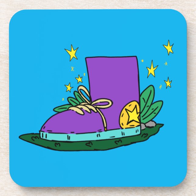 Boot shoe, illustration  getränkeuntersetzer (Vorderseite)