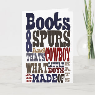 BOOT & SPURS GEBURTSTAGSKARTE KARTE