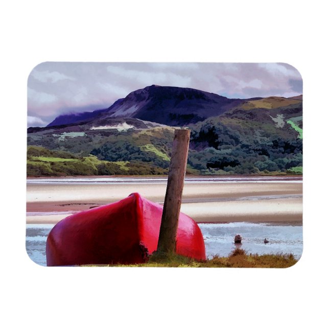 BOOT- UND BERGLANDSCHAFT MAGNET (Horizontal)