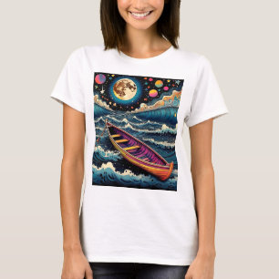 Boot unter dem Himmel von Moonlit 5 T-Shirt