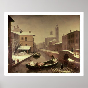 Boot unter dem Schnee Poster