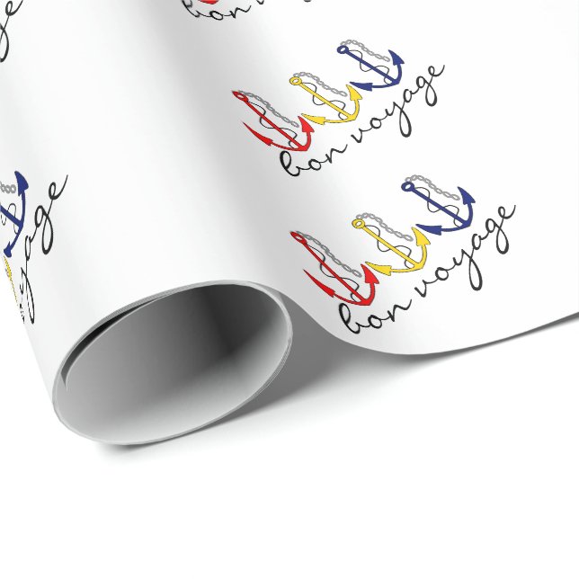 Boot verankert die See gute Reise Geschenkpapier (Rolleneckpunkt)