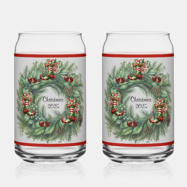 Boot Wreath Soda Glass Dosenglas (Vorderseite)