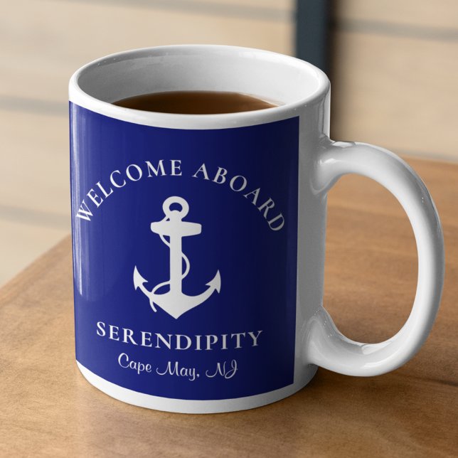 Bootanchor Navy Personalisiert Kaffeetasse (Von Creator hochgeladen)