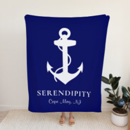 Bootanchor Navy Personalisiert Sherpadecke