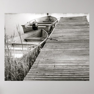 Boote am Dock Poster