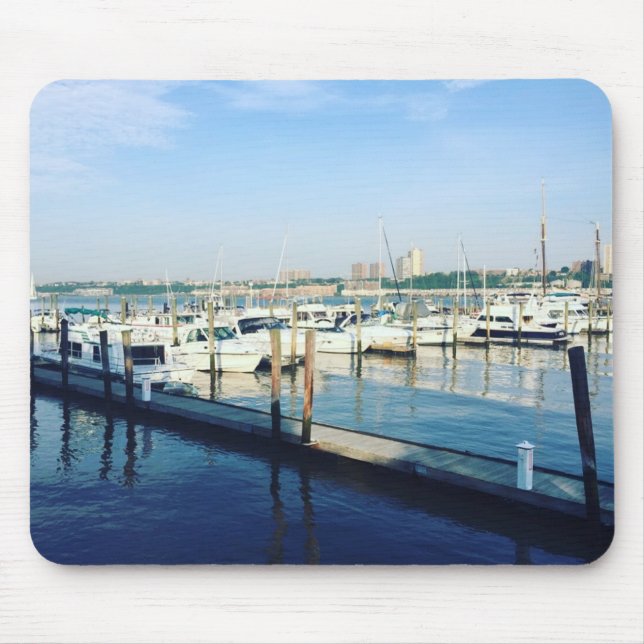 Boote am Hudson River, Riverside Park, NYC Mousepad (Vorne)