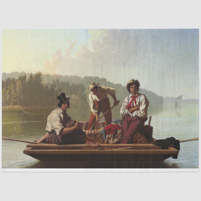 Boote am Missouri Seidenpapier (Vorderseite)