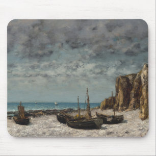 Boote am Strand, Étretat - Gustave Courbet Mousepad