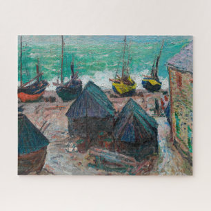 Boote am Strand von Étretat Claude Monet Puzzle