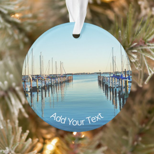 Boote am Yachthafen von Shirley Taylor Ornament (Baum)