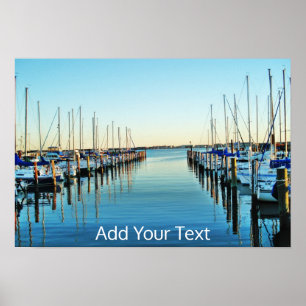 Boote am Yachthafen von Shirley Taylor Poster