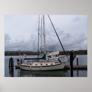 Boote an der Bucht Poster