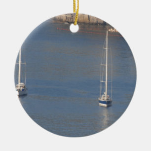 Boote an der Erholung in Sorrento Italien Keramik Ornament