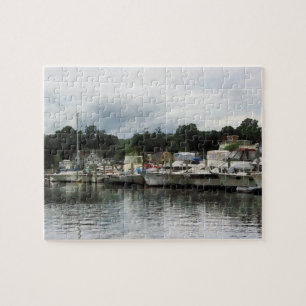 Boote an einem bewölkten Tag Essex CT Puzzle