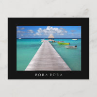 Boote an einer Anlegestelle in Bora Bora, schwarze