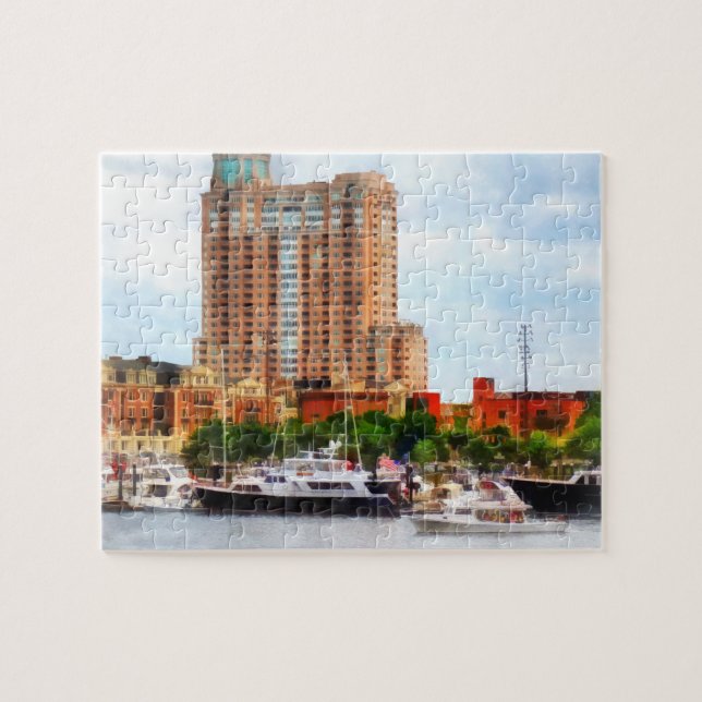 Boote an innerem Hafen-Baltimore MD Puzzle (Horizontal)
