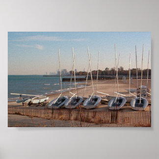 Boote an Land Poster