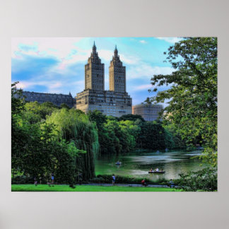 Boote auf dem Central Park Lake, San Remo Poster