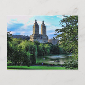 Boote auf dem Central Park Lake, San Remo Postkarte