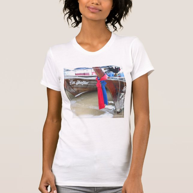 Boote auf den Phi-Phi-Inseln des Strand-|, T-Shirt (Vorderseite)