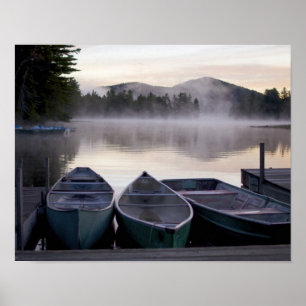 Boote auf Lake Placid-Plakat Poster