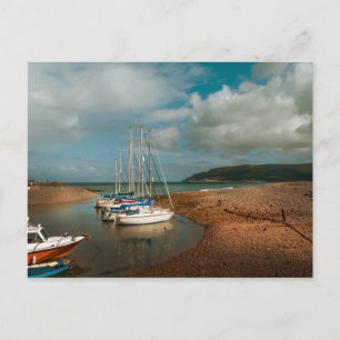 Boote bei Porlock Weir in Somerset Postkarte