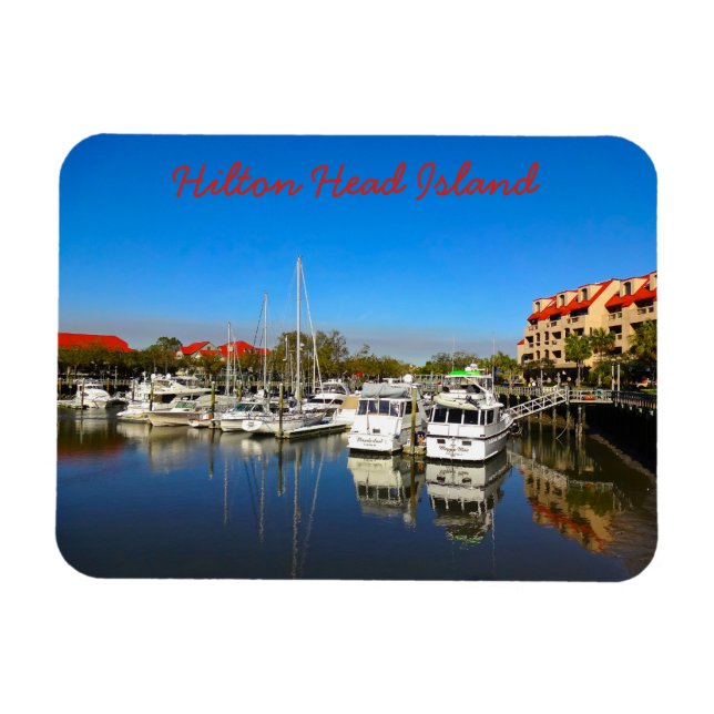Boote bei Shelter Cove Marina Hilton Head Island S Magnet (Horizontal)