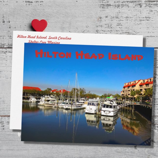 Boote bei Shelter Cove Marina Hilton Head Island S Postkarte (Von Creator hochgeladen)