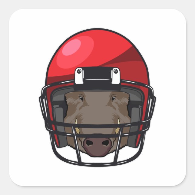 Boote beim Fußball-Sport Quadratischer Aufkleber (Vorderseite)