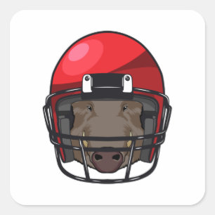 Boote beim Fußball-Sport Quadratischer Aufkleber