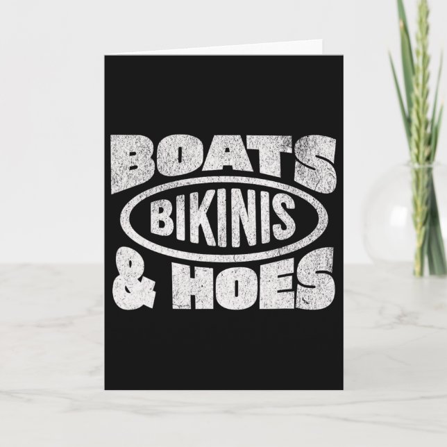 Boote Bikinis Und Häschen Boot Liebe Bootfahren Kr Karte (Vorderseite)