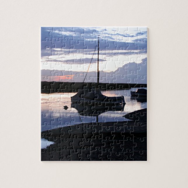 Boote Blakeney an der Dämmerung Puzzle (Vertikal)