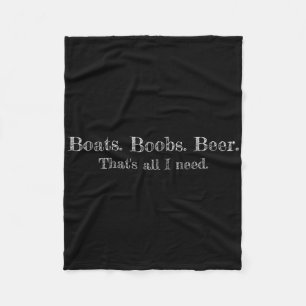 Boote. Brust. Bier. Das ist alles, was ich brauche Fleecedecke