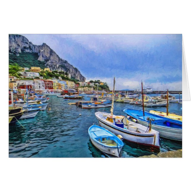Boote Capri des italienischen Foto-Kunst-freien (Vorderseite (Horizontal))